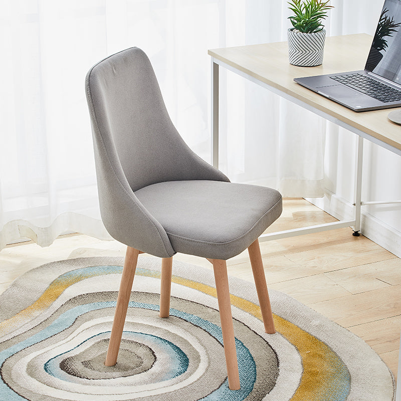 Home Scandinavian Side Chair Swivel Parsons Back Wood Dining Room Chair Set