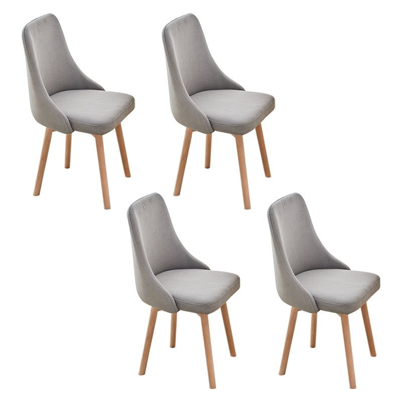 Home Scandinavian Side Chair Swivel Parsons Back Wood Dining Room Chair Set