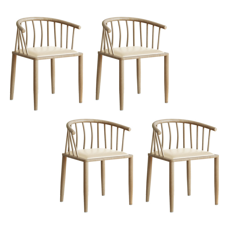 Contemporary Metal Dining Room Chairs Upholstered Armchair for Home Use