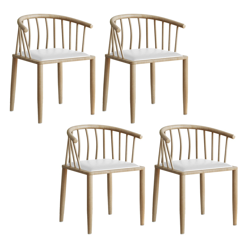 Contemporary Metal Dining Room Chairs Upholstered Armchair for Home Use