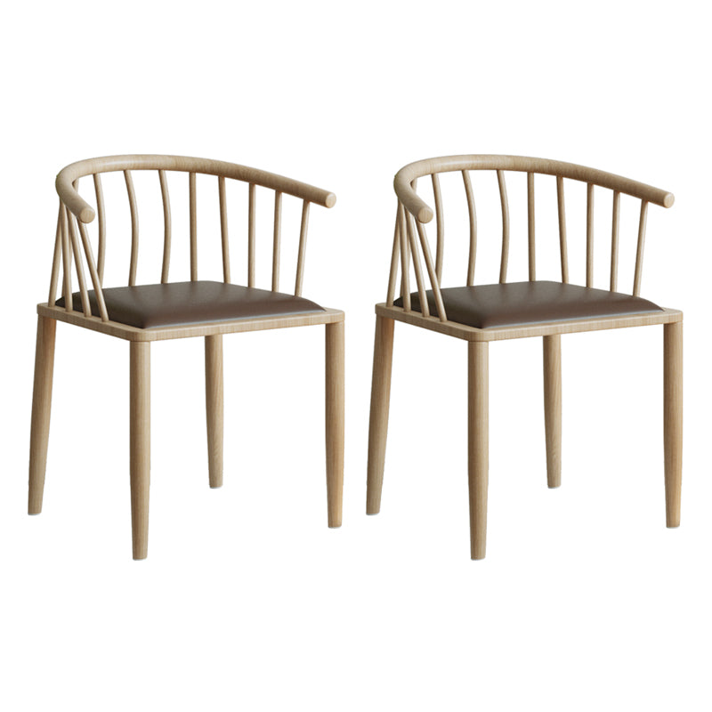 Contemporary Metal Dining Room Chairs Upholstered Armchair for Home Use