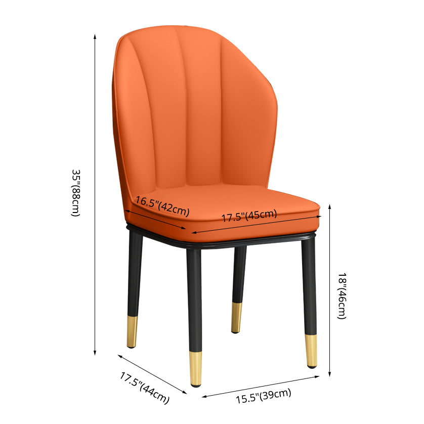 Ensemble de chaises latérales à oreilles en métal de Style Glam européen, ensemble de chaises de cuisine et de salle à manger