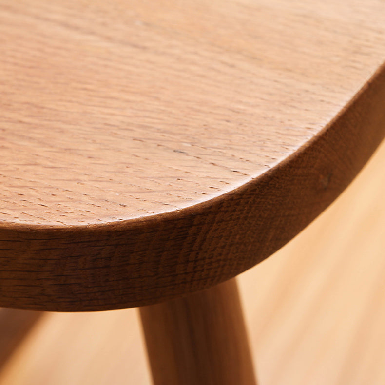 Chaises de salle à manger sans bras de style rustique, chaise latérale à dossier à lattes en hêtre avec pieds en bois