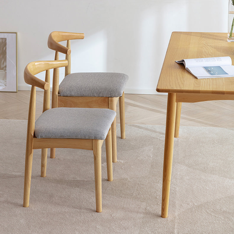 Chaise de salle de maison scandinave ouverte en bois ouvert chaise de salle à manger rembourrée