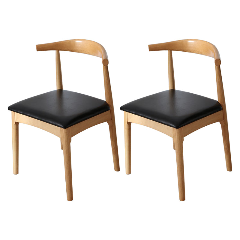Chaise de salle de maison scandinave ouverte en bois ouvert chaise de salle à manger rembourrée