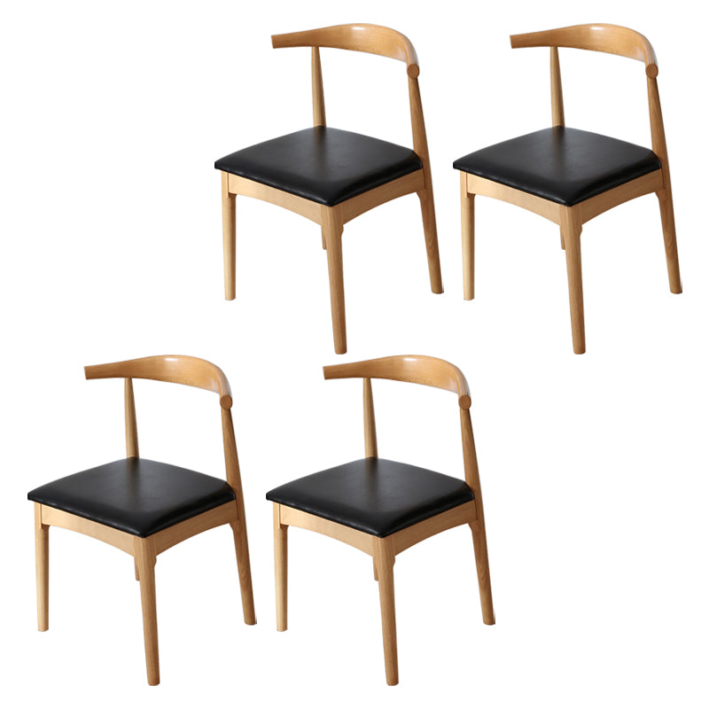 Chaise de salle de maison scandinave ouverte en bois ouvert chaise de salle à manger rembourrée