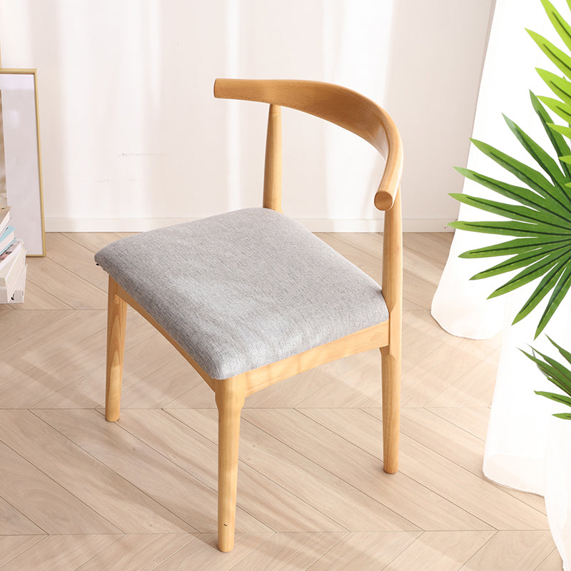 Chaise de salle de maison scandinave ouverte en bois ouvert chaise de salle à manger rembourrée