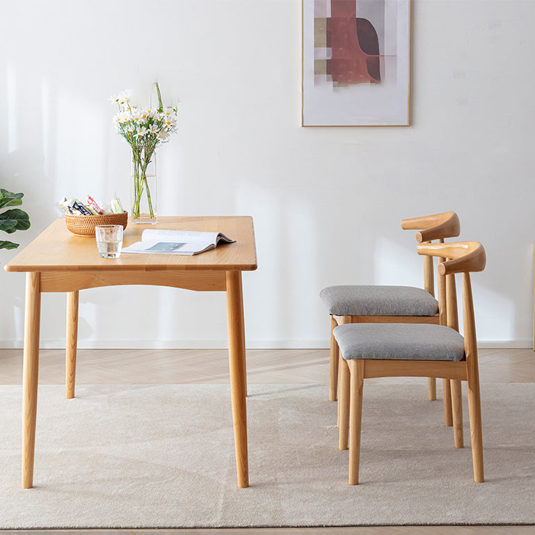 Chaise de salle de maison scandinave ouverte en bois ouvert chaise de salle à manger rembourrée