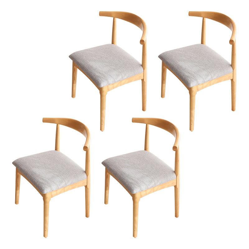 Chaise de salle de maison scandinave ouverte en bois ouvert chaise de salle à manger rembourrée