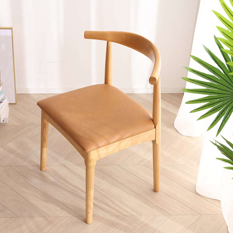 Chaise de salle de maison scandinave ouverte en bois ouvert chaise de salle à manger rembourrée