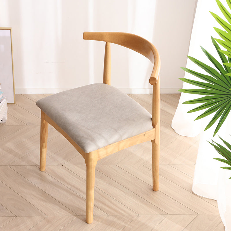 Chaise de salle de maison scandinave ouverte en bois ouvert chaise de salle à manger rembourrée
