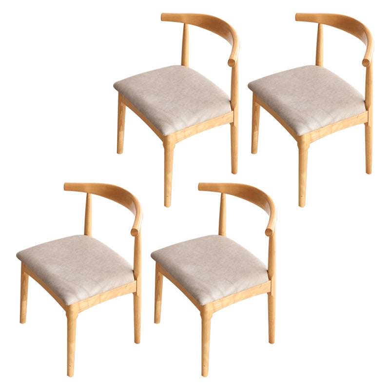 Chaise de salle de maison scandinave ouverte en bois ouvert chaise de salle à manger rembourrée