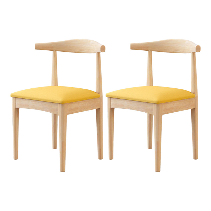 Chaise de salle de maison scandinave ouverte en bois ouvert chaise de salle à manger rembourrée