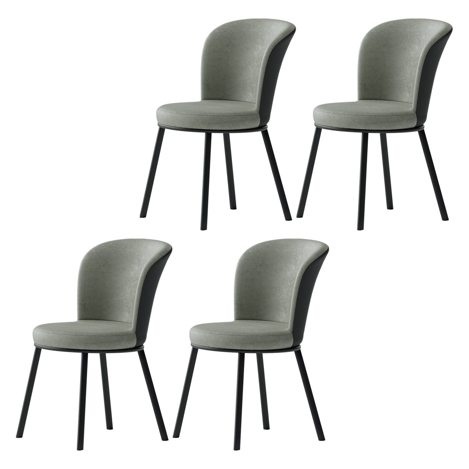Contemporary Leathaire Restaurant Arm Chair Matte Finish Open Dining Chair