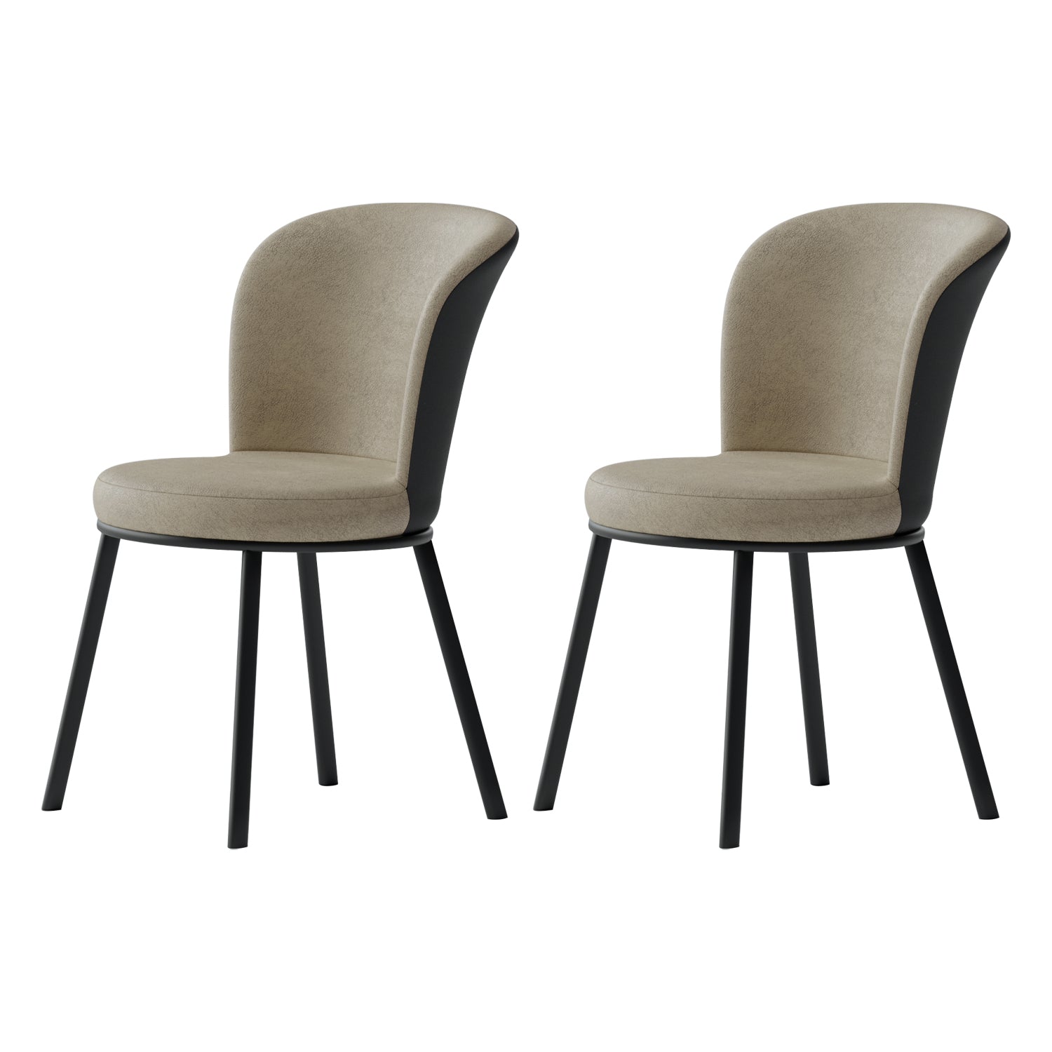 Contemporary Leathaire Restaurant Arm Chair Matte Finish Open Dining Chair
