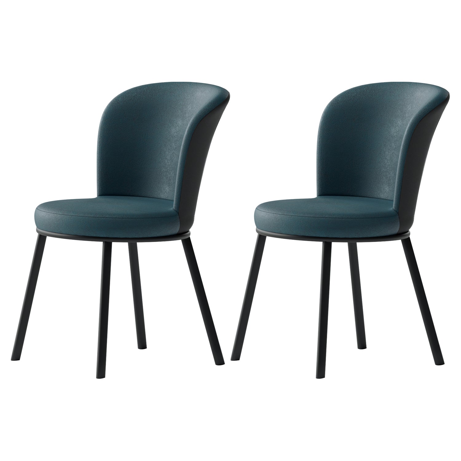 Contemporary Leathaire Restaurant Arm Chair Matte Finish Open Dining Chair