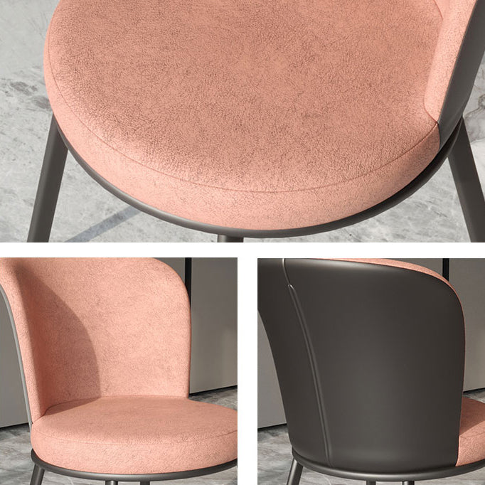 Contemporary Leathaire Restaurant Arm Chair Matte Finish Open Dining Chair