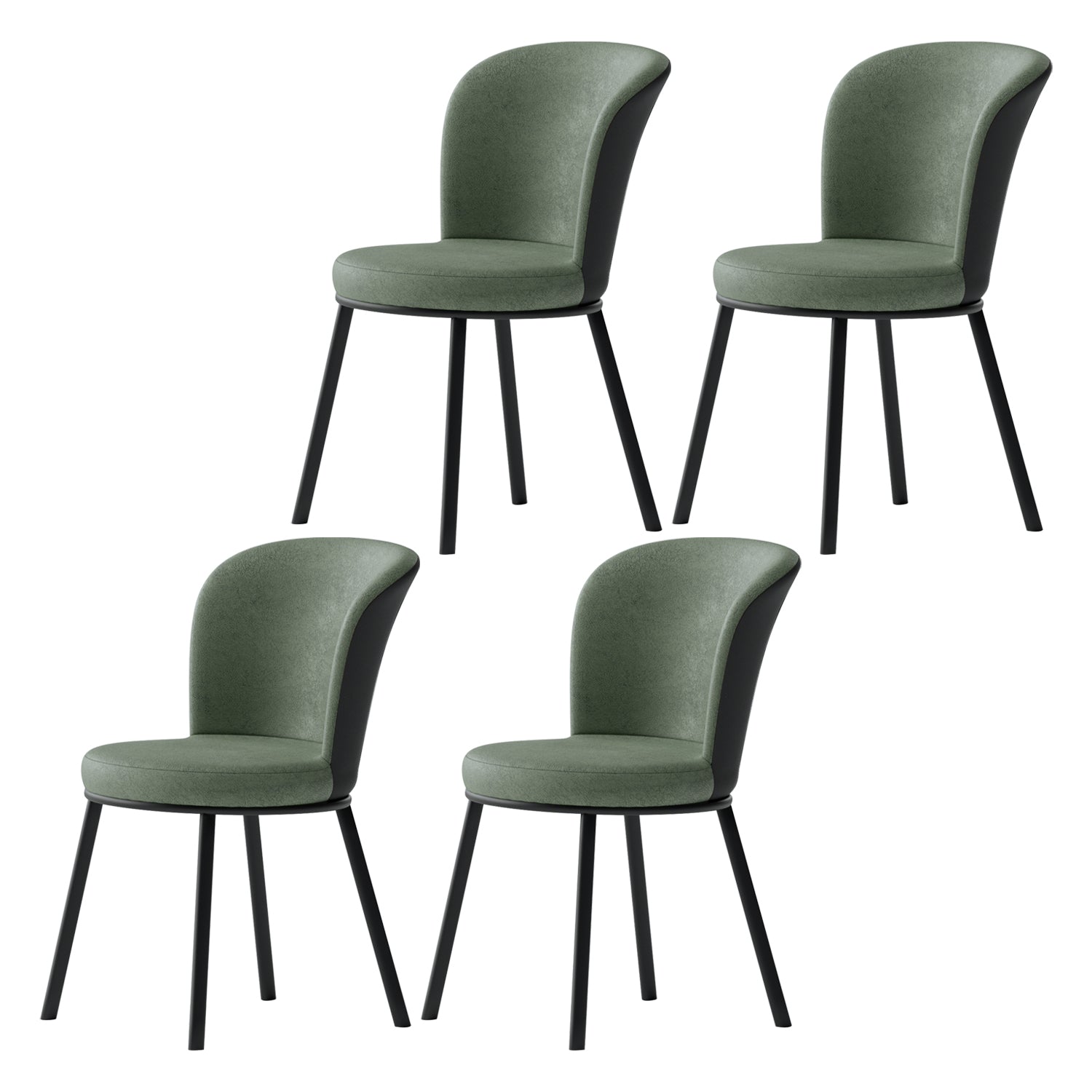 Contemporary Leathaire Restaurant Arm Chair Matte Finish Open Dining Chair