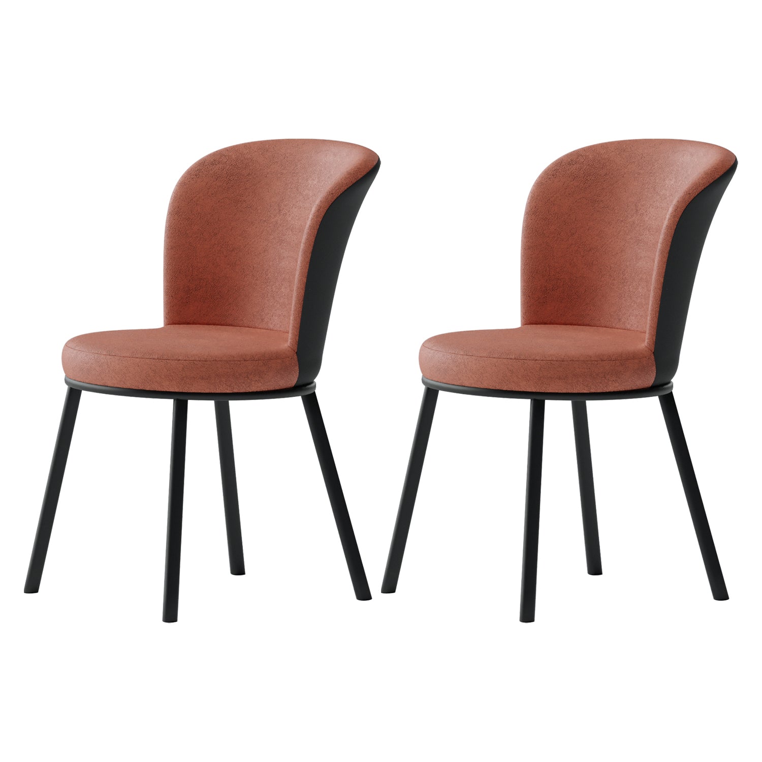 Contemporary Leathaire Restaurant Arm Chair Matte Finish Open Dining Chair
