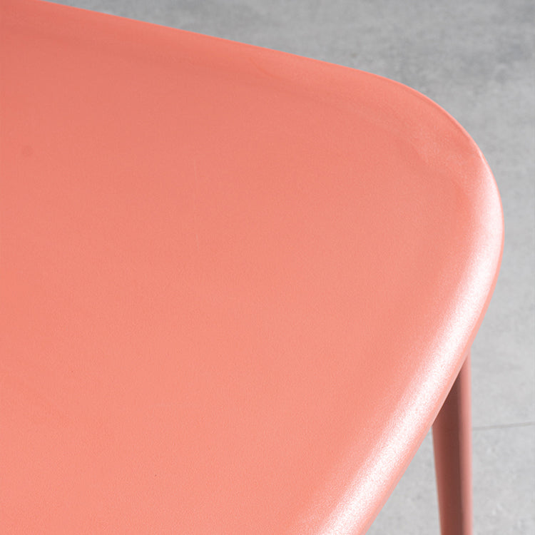 Contemporary Plastic Dining Armless Chair Open Back Dining Side Chair for Kitchen