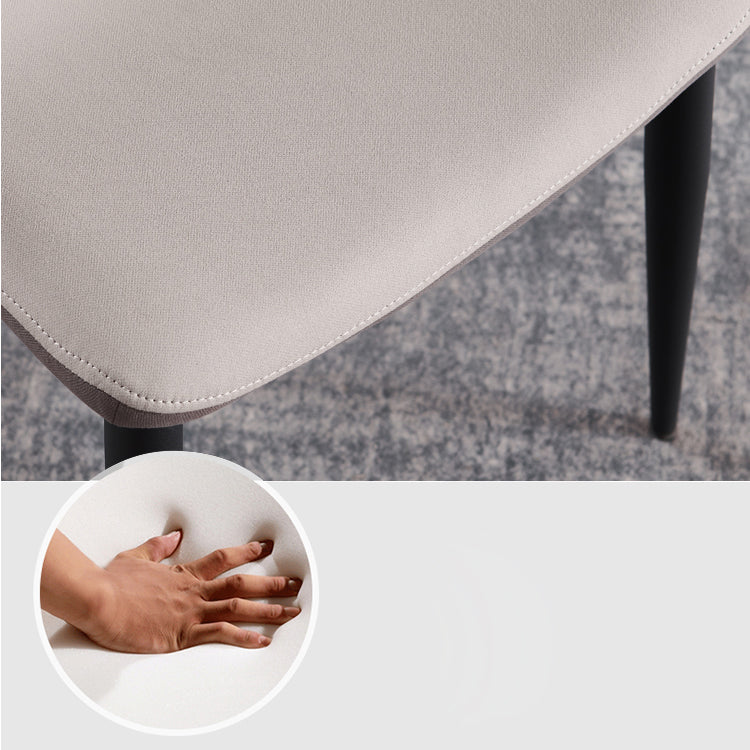 Fauteuil contemporain en simili cuir, finition mate, chaise de salle à manger à dossier ouvert