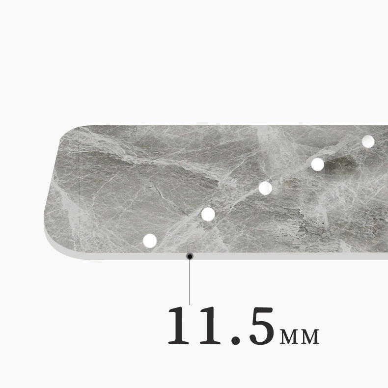 Contemporary Style Stone Dining Table Rectangle 4 Legs Table for Dining Room