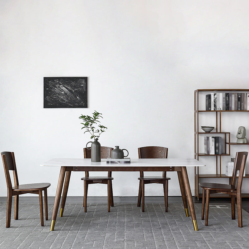 Modern Style Stone Dining Table 4-foot Dining Site Table for Dining Room