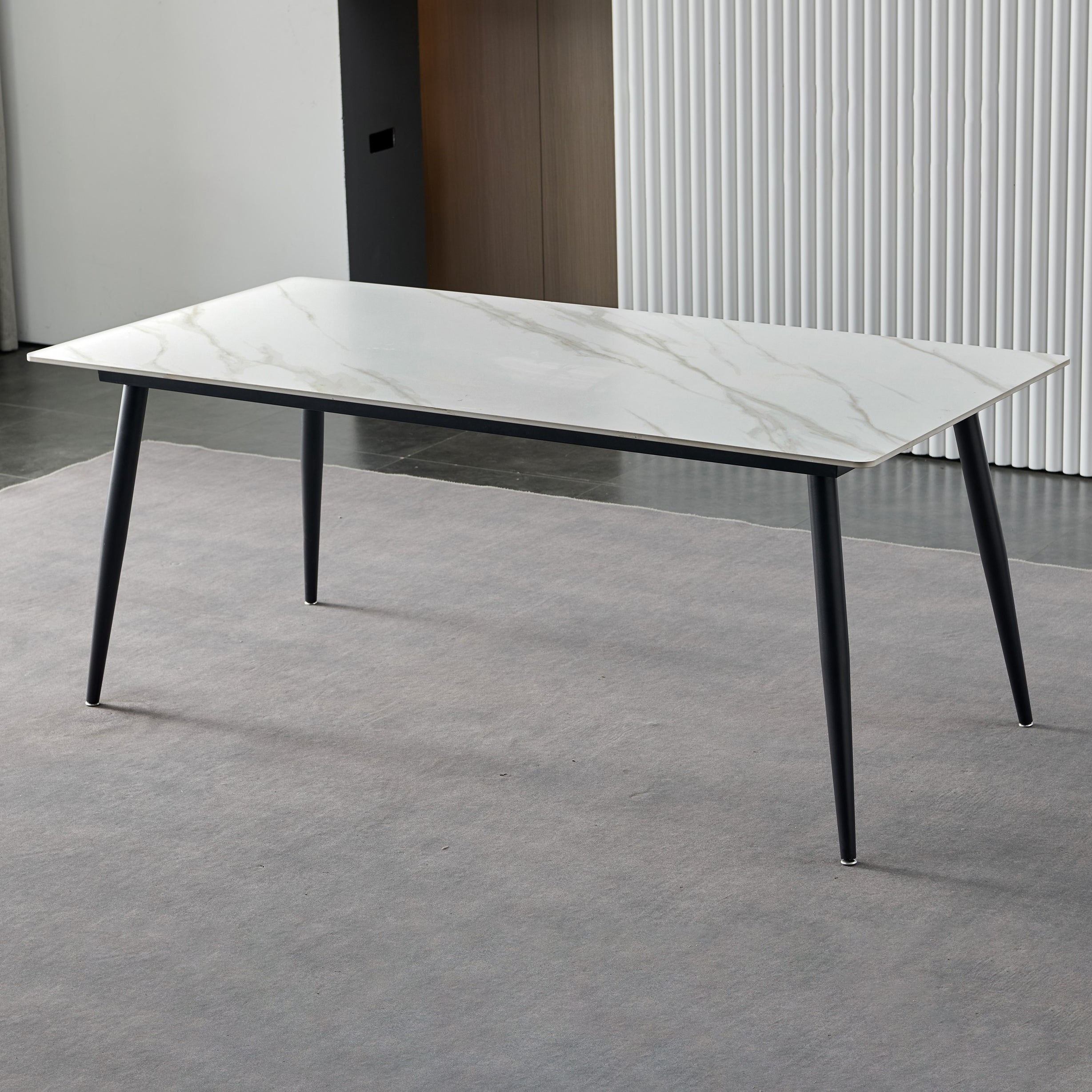 Contemporary Rectangle 4-foot Home Furniture Stone Dining Room Collection