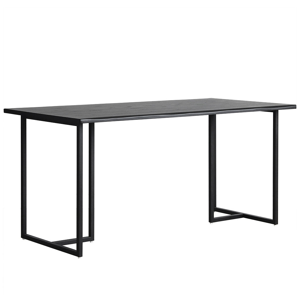 Industrial Style Home Pine Dining Table Rectangle Shape Table with Double Pedestal