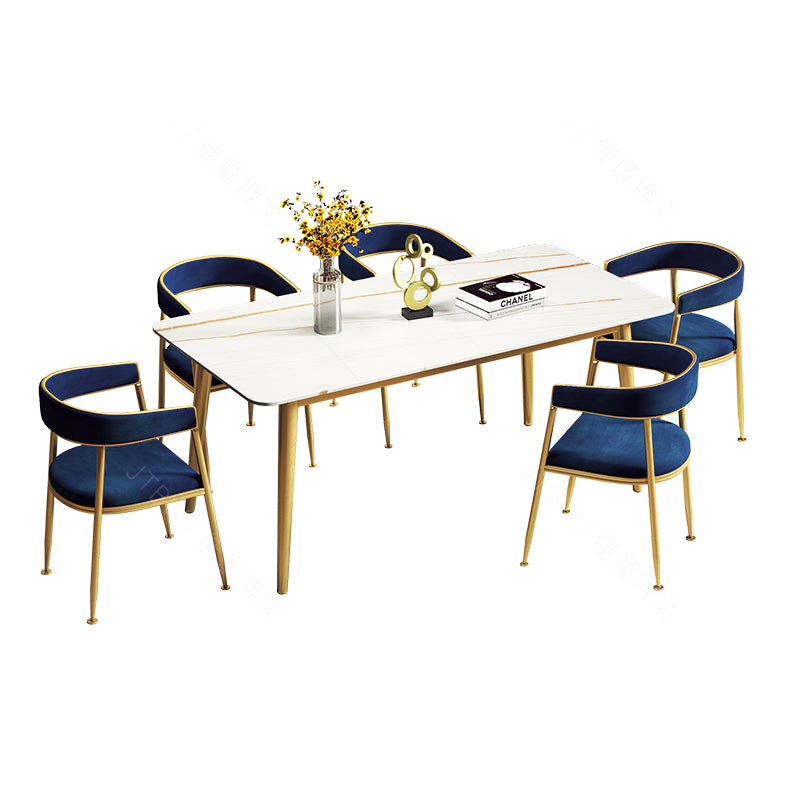 Metal Mesa sinterizada de mesa de interior tradicional rectángulo de lujo con 4 patas