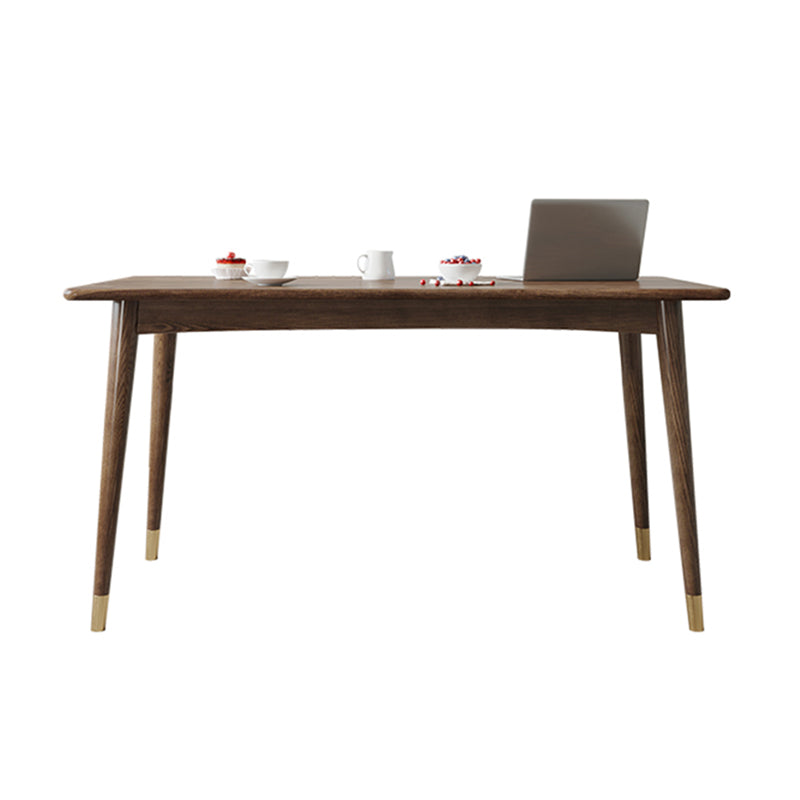 Modern Style Ash Wood Dining Table 4 Legs Rectangular Table in Wood Color