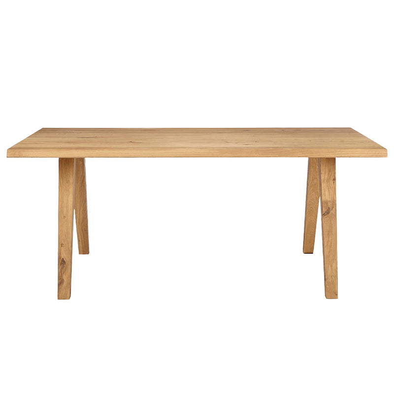 Simple Pine 4 Legs Dining Table Solid Wood Rectangle Furniture for Home