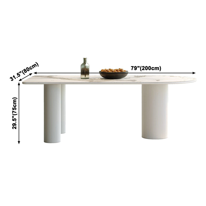 Metal Modern Forma libre Mesa de piedra sinterizada para comedor para comedor