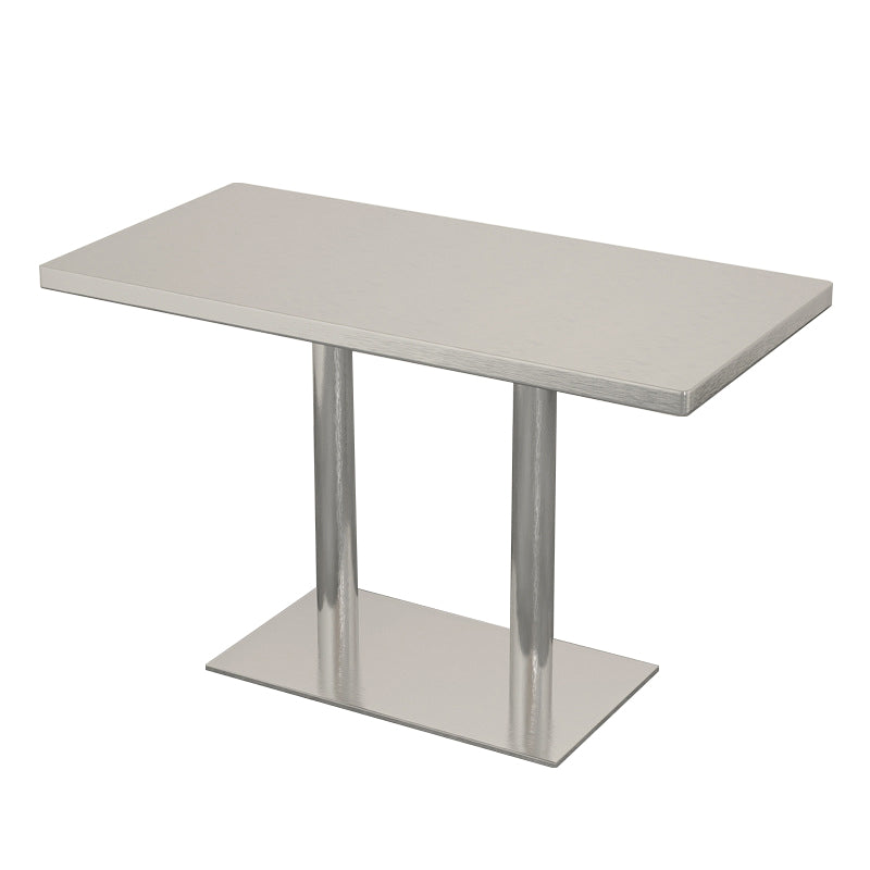 Industrial Stainless Steel Dining Table Metal Base Table for Dinning Room