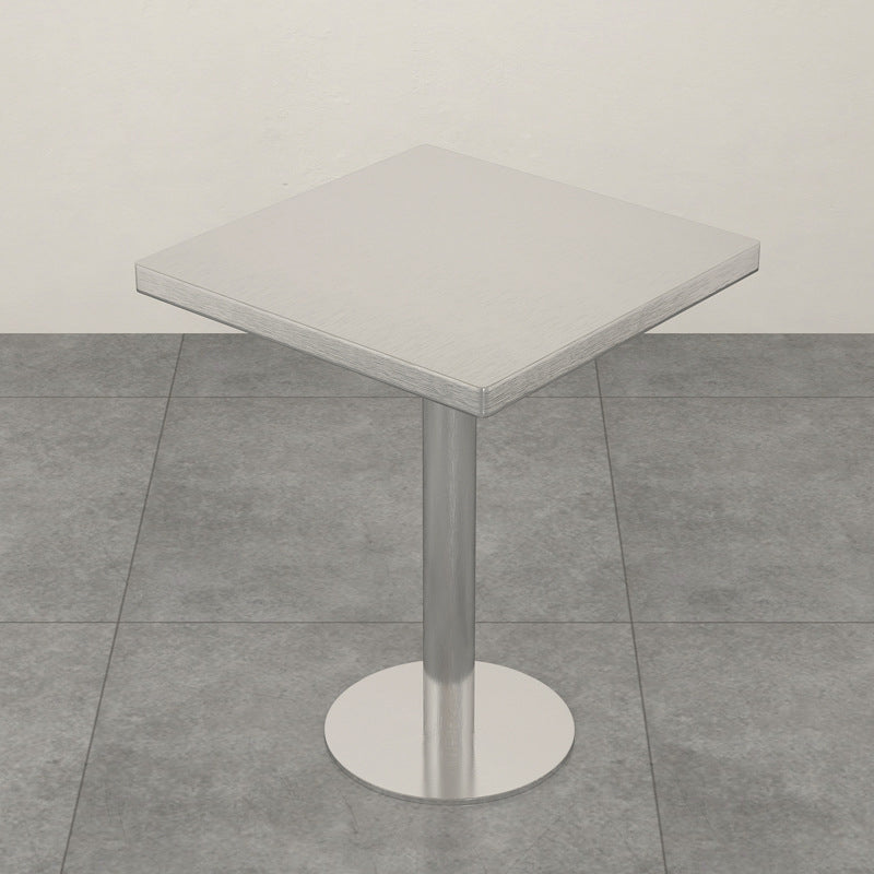 Industrial Stainless Steel Dining Table Metal Base Table for Dinning Room