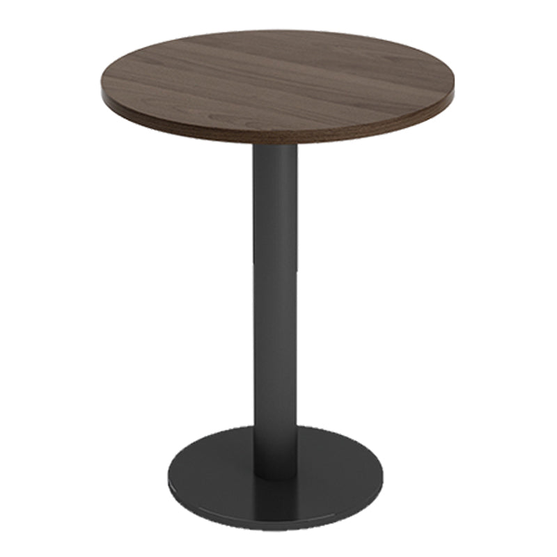Industrial Dining Table Solid Wood Table with Black Metal Base for Home Kitchen Dinner