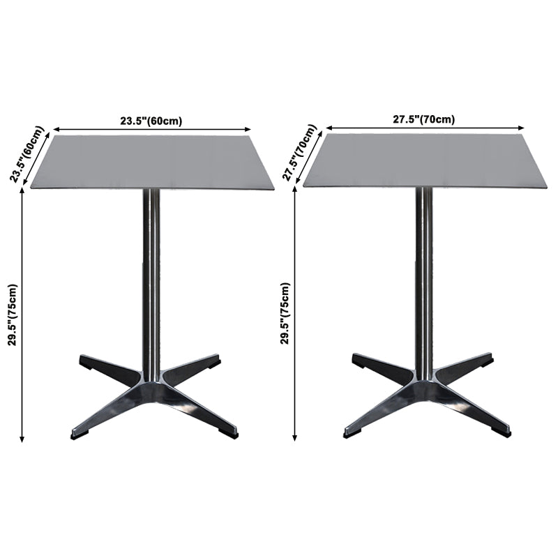 Stainless Steel Industrial Dining Table Pedestal Table for Dinning Room