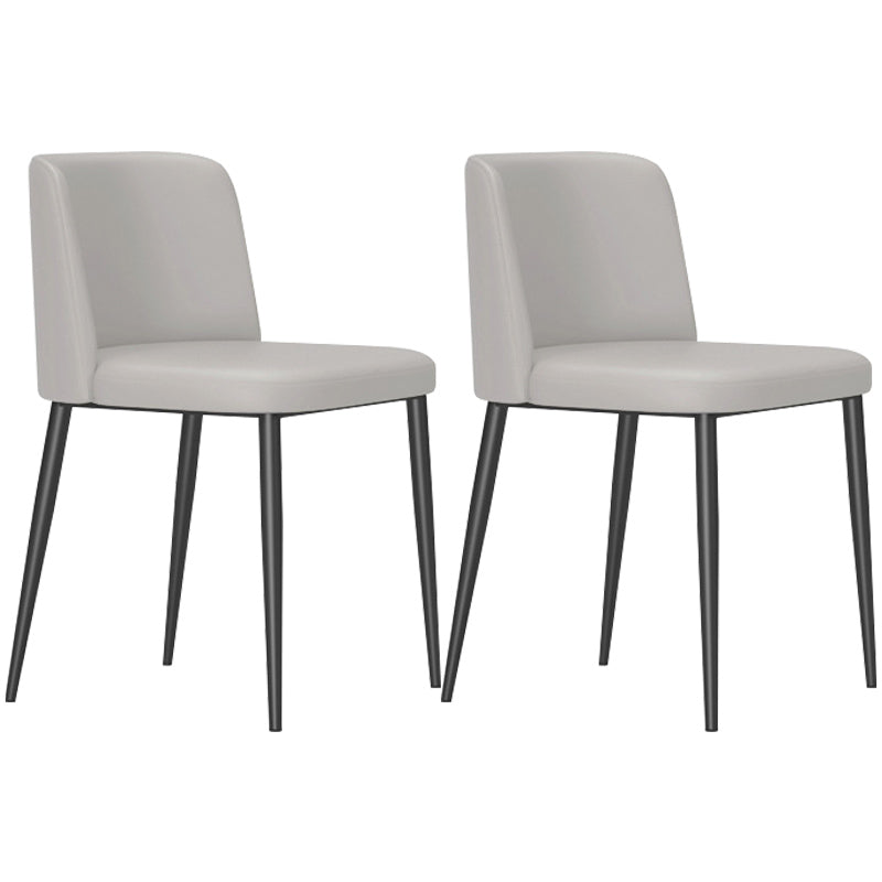 Home Scandinavian Side Chair Parsons Back Metal Upholstered Dining Room Chair