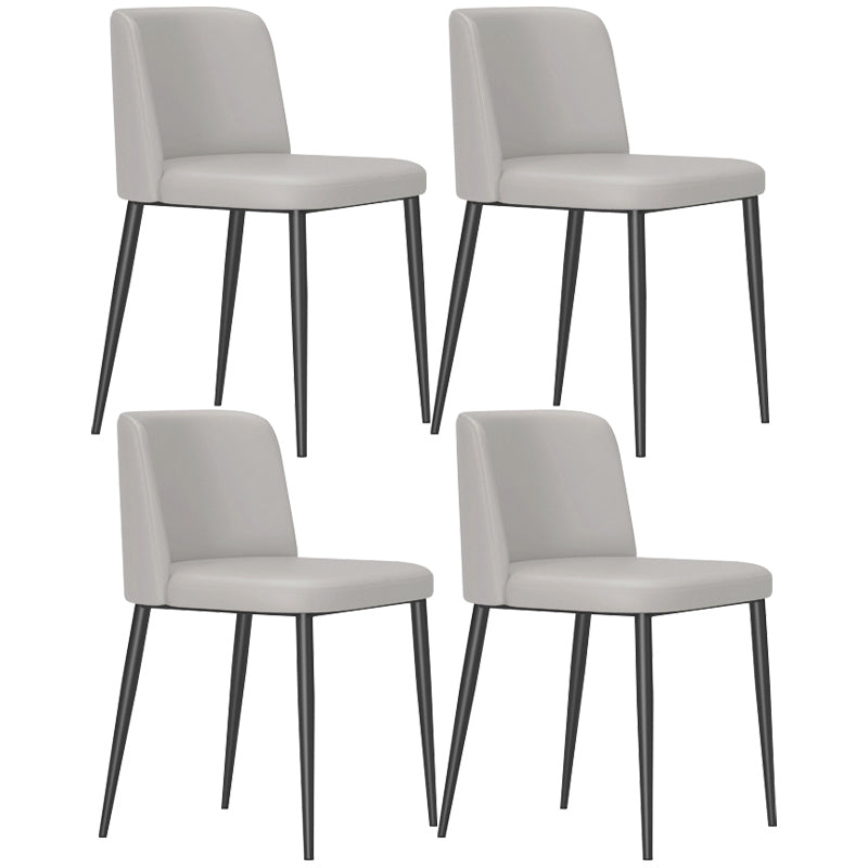 Home Scandinavian Side Chair Parsons Back Metal Upholstered Dining Room Chair