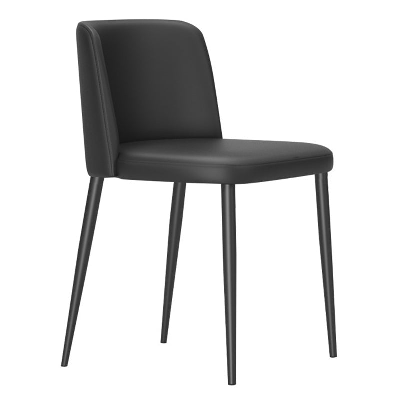 Home Scandinavian Side Chair Parsons Back Metal Upholstered Dining Room Chair