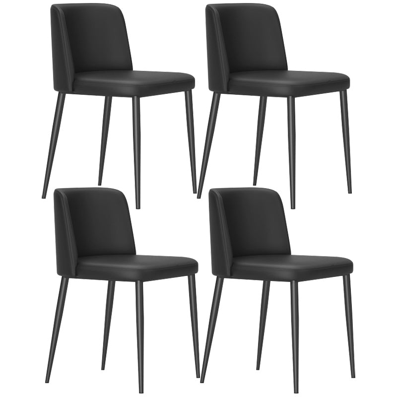 Home Scandinavian Side Chair Parsons Back Metal Upholstered Dining Room Chair