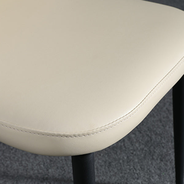 Home Scandinavian Side Chair Parsons Back Metal Upholstered Dining Room Chair