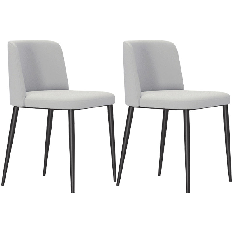 Home Scandinavian Side Chair Parsons Back Metal Upholstered Dining Room Chair