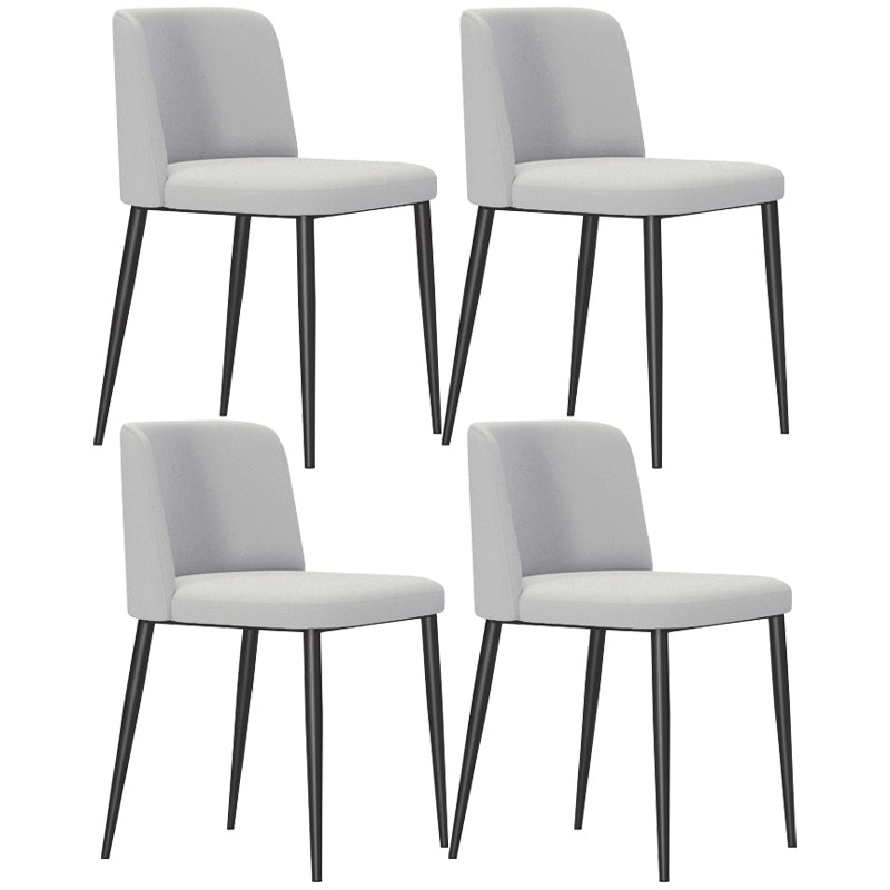Home Scandinavian Side Chair Parsons Back Metal Upholstered Dining Room Chair