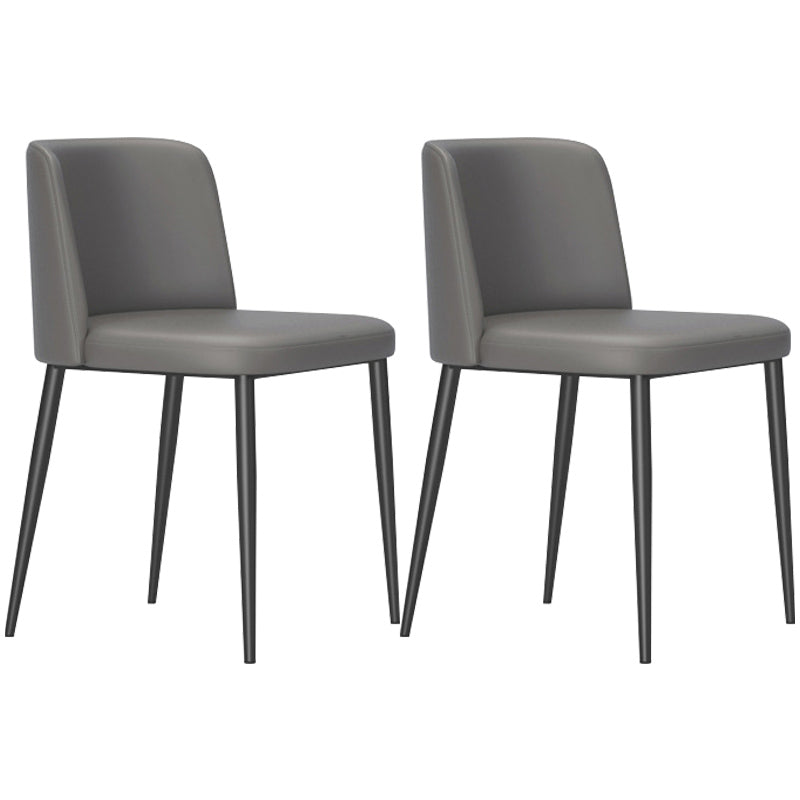 Home Scandinavian Side Chair Parsons Back Metal Upholstered Dining Room Chair