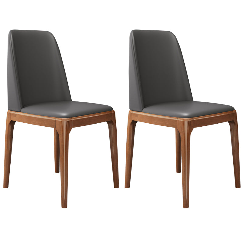 Leather Scandinavian Restaurant Side Chair Colorful Parsons Dining Chair