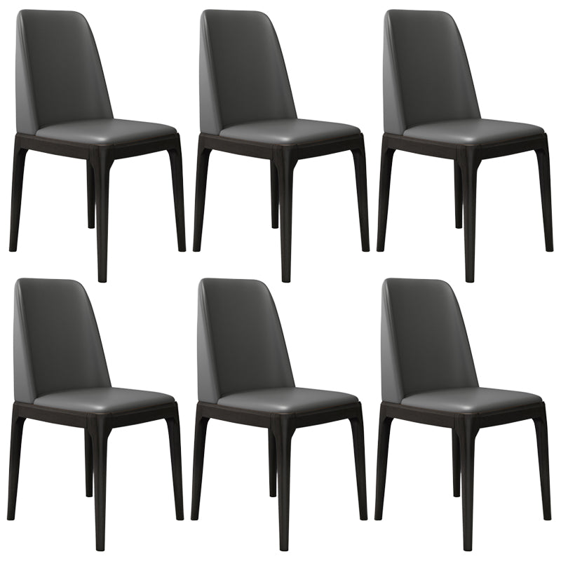 Leather Scandinavian Restaurant Side Chair Colorful Parsons Dining Chair