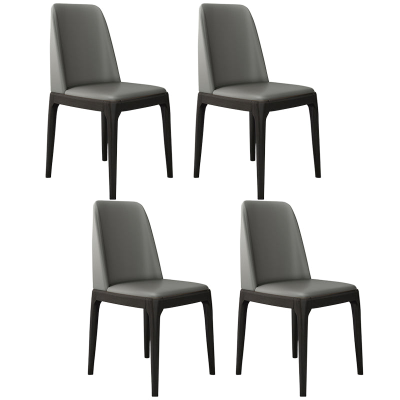Leather Scandinavian Restaurant Side Chair Colorful Parsons Dining Chair