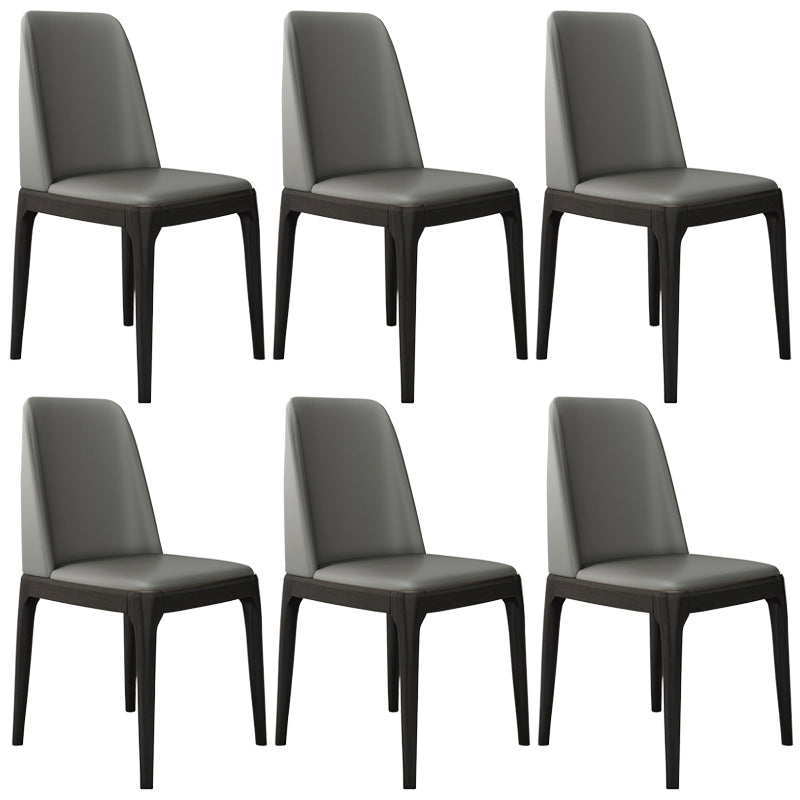 Leather Scandinavian Restaurant Side Chair Colorful Parsons Dining Chair