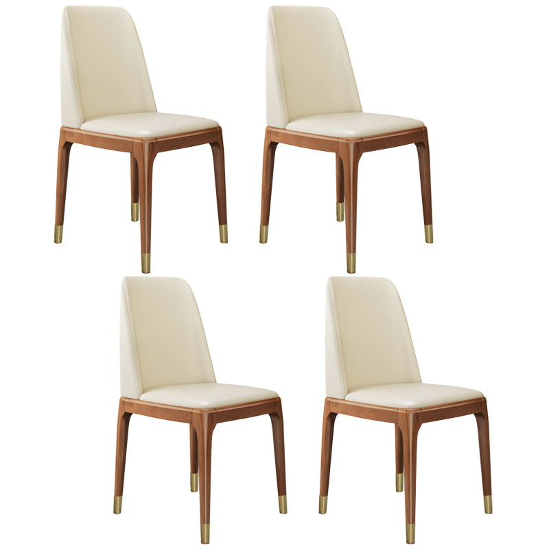 Leather Scandinavian Restaurant Side Chair Colorful Parsons Dining Chair